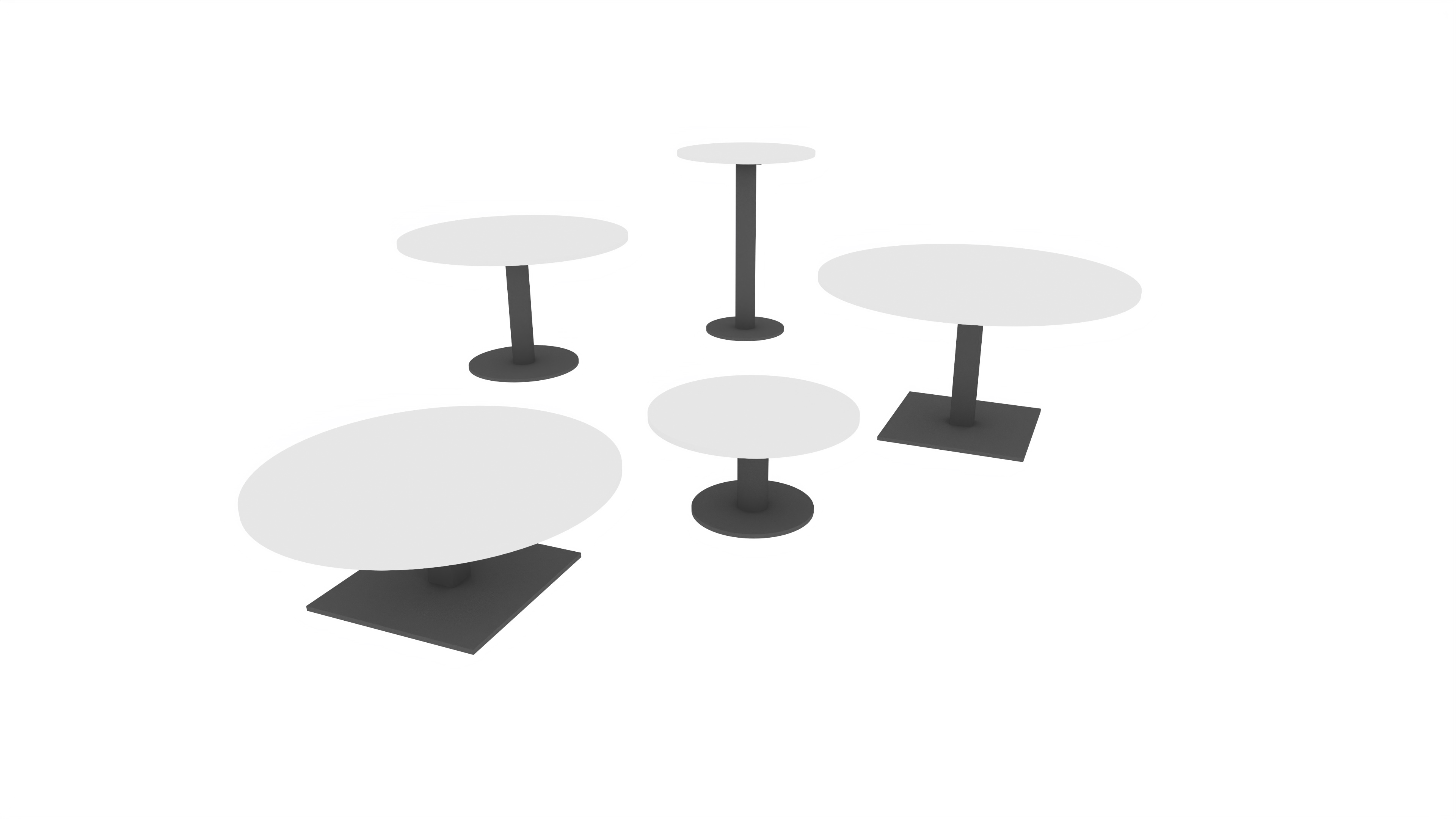 Tekening van verschillende modellen System tafels